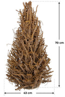 Albero di Natale in Legno Ø43x70 cm Oro