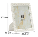 Cornice Hearty 25,3x1,8x30,5 cm in Resina e Vetro Argento      