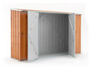 Casetta Box da Giardino in Lamiera di Acciaio Porta Utensili 307x100x192 cm Enaudi Legno