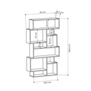 Libreria orizzontale bifacciale 96x25,5x168,5 cm tortora 
