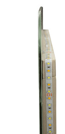 Specchio da Muro LED Simple Rett, 60x3,5x80 cm in Specchio Argento      