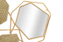 Specchio Stone 91x4x52 cm in Ferro e MDF e Specchio Oro      