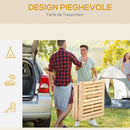 Set 2 Lettini Prendisole 195x59x30 cm in Legno Naturale