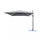 Ombrellone da Giardino Newton Decentrato 3x3 m in Alluminio Nero Telo Grigio