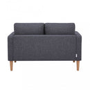 Divano 2 Posti Ramsey 137x73x82 h cm in Tessuto Grigio scuro