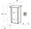 Casetta Box da Giardino per Attrezzi 94x64 cm con Porta Singola Cieca in Legno Naturale