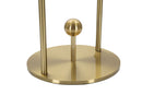 Lampada da Tavolo Glamy Arc Ø21x47 cm in Ferro e Vetro Oro e Bianco      