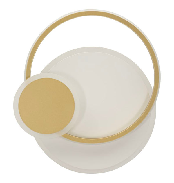 Lampada da Muro LED Dish 29x6,5x34 cm in Alluminio e Ferro e PVC Oro e Bianco prezzo