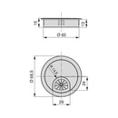 Passacavi Circolare 60 mm a Incasso Zama Cromo 8 Pezzi Emuca