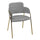 Sedia Imbottita 52x52xh79 cm in Tessuto Velluto Hannover Grigio