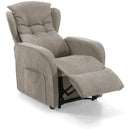 Poltrona Alzapersona Elettrica 2 Motori 75x108x85 cm in Tessuto Dispositivo Medico 1 Rosso 