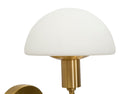 Lampada da Muro Lovy Gold 23x15x22 cm in Vetro e Ferro Oro e Bianco      