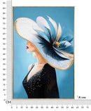 Dipinto su Tela Laccato Dori con Cornice 62x4x92 cm in Pino e Tela e Plastica      