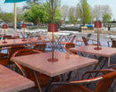 Lampada da Tavolo Dimmerabile Ø11,5x38 cm Accensione Touch USB in Ferro e Allluminio Ruggine