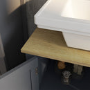 Mobile Sottolavello da Bagno 60x30x60 cm in Truciolato e MDF Grigio