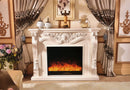 Camino Elettrico da Pavimento 120x160x33 cm Effetto Fiamma 1500W Avignon