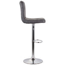 Set 2 Sgabelli 44x38x63/82 cm in Ecopelle con Base Cromata Grigio