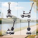 Macchina Cavalcabile 84x40x94,5 cm Licenza Land Rover con Maniglia e Barriera in PP e Acciaio Bianco      