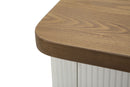 Comodino Tolosa 48x40x62 cm in MDF e Frassino e Ferro      