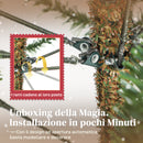 Albero di Natale Artificiale 180 cm 1814 Rami Realistici con Base in Metallo Verde      
