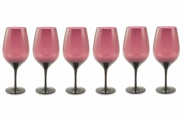 sconto Set 6 Calici Ø7x25 cm in Vetro Villa d'Este Home Tivoli Happy Hour Viola