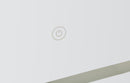Specchio da Muro LED Simple Rett, 60x3,5x80 cm in Specchio Argento      