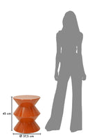 Tavolinetto Zag Orange Ø37,5x45 cm in Metallo Arancione      