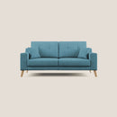 Divano 2 Posti 166x95x91 cm in Tessuto Azzurro