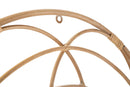 Specchio da Muro Valencia 60x3x60 cm in Specchio e Rattan e Ferro Marrone      