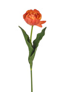 Set 4 Tulipani Artificiali con Real Touch Altezza 67 cm Arancio