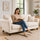 Divano 3 Posti 212x75x87 cm con Rivestimento in Velluto Premium Beige