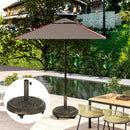 Base per Ombrellone Rotonda 21 kg con Ruote e Freni in Resina Bronzo      