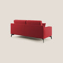 Divano 3 Posti 206x95x91 cm in Tessuto Rosso