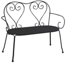 Panchina 2 Posti da Giardino 106x52x43/88 cm in Metallo Old Antracite