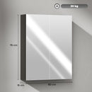 Armadietto a Specchio per Bagno 60x15x75 cm Struttura in MDF Nero   
