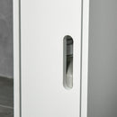 Mobile a Colonna con Mensole e Armadietti 15x17x120 cm in MDF e Legno Truciolare Bianco