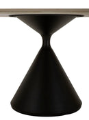 Tavolo da Pranzo Space 180x90x73 cm in MDF e Ferro Crema e Nero      