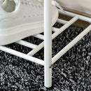 Appendiabiti Panchina per Ingresso con Scarpiera in Acciaio Bianco 67x30x185 cm 