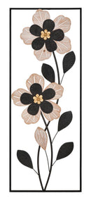 Pannello Legno Divaker B 27x2,5x70 cm in Ferro e MDF Marrone e Nero      