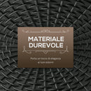 Base per Ombrellone Rotonda da 12,5kg Ø44,5 cm per Pali da Ø3,8 e Ø4,8 cm in HDPE Cemento e Acciaio Nero  