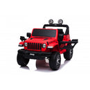 Macchina Elettrica per Bambini Fuoristrada Jeep Wrangler Rubicon 12V con Telecomando Rosso