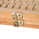 Separé 4 Pannelli in Bambù e Legno Naturale 180x180x2 cm 