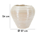 Vaso Perly Round Ø27x24 cm in Ceramica Perla      