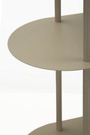 Libreria Saturno Tortora 118x31x139 cm in Metallo Grigio tortora      