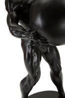 Statuetta Atlas 18,5x20,5x43,5 cm in Resina Nero e Oro      