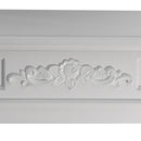 Cornice per Camino 121x38x108 cm Truman Rivestimento in Legno Bianco  