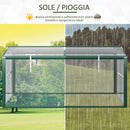 Serra da Giardino Tetto Regolabile 130x70x61 cm in Policarbonato e Alluminio Verde e Trasparente