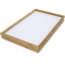 Vassoio Colazione a Letto 50x30x22 cm con Gambe Pieghevoli Salvaspazio in Bambù Bianco      