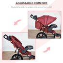Passeggino Leggero per Bambini 3 Ruote Pieghevole Reclinabile Rosso