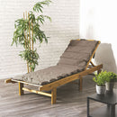 Cuscino Outdoor Imbottito Idrorepellente per Lettino da Esterno 60x180 cm in Poliestere e Policotone Tortora      